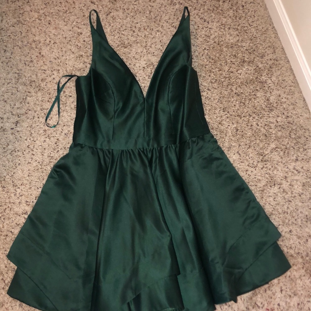 Emerald green semi-formal dress